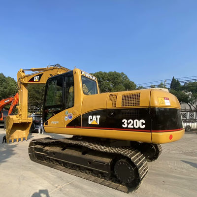 10T CAT320C 사용 된 건설 기계 2 차 핸드 크롤러 캐터필러 발굴기 110kw