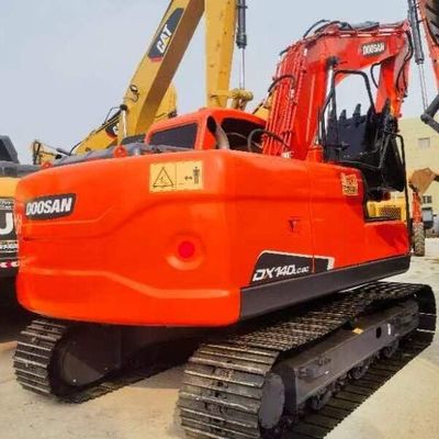 사용 된 Doosan DH140 12 톤 크롤러 발굴기 오래된 지구 이동 기계