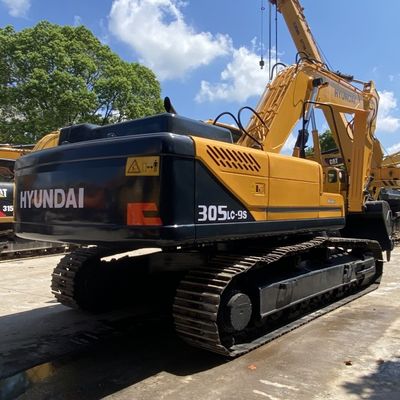 125KW 중고용 현대 발굴기 현대 305lc-9s 수압 크롤러 발굴기 노란색