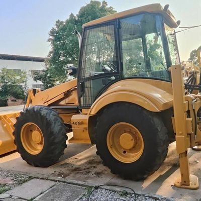 74.6kW JCB 4CX 사용중인 로더 노란색 4378kg 리프트 중고용 배크호 로더 바퀴 이동
