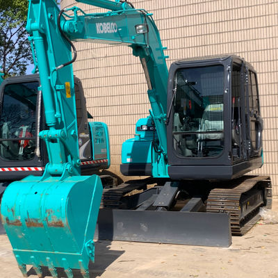 7000kg 수압 사용 된 발굴기 Kobleco Sk75 41kw 건설용 발굴기