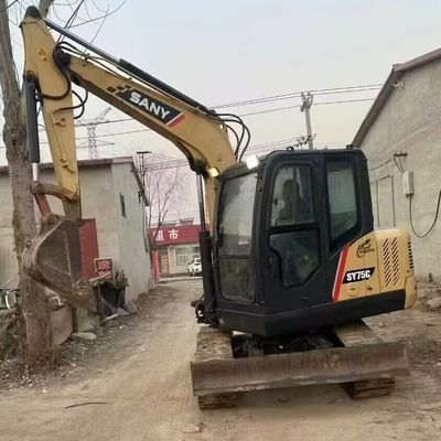2200rpm 사용된 미니 디게어 SANY 75C 중고용 발굴기 7280kg