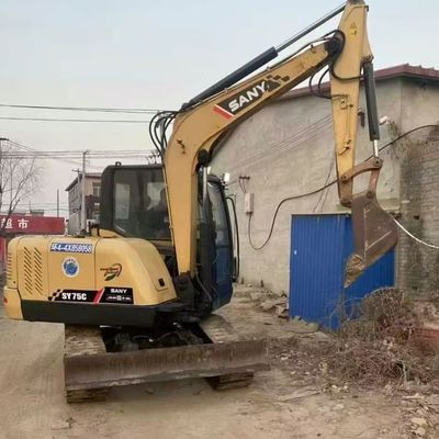 2200rpm 사용된 미니 디게어 SANY 75C 중고용 발굴기 7280kg