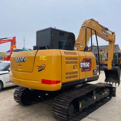 노란색 사용 된 미니 발굴 기계 SANY 95c 중고 발굴기 9180kg